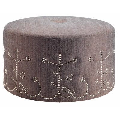 Frierson 86cm Wide Round Ikat Cocktail Ottoman