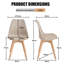 Modern Minimalist Dining Chair – Kitchen Chair with Padded Seat and Plastic Legs (Set of 4)-2043993724-2044003485