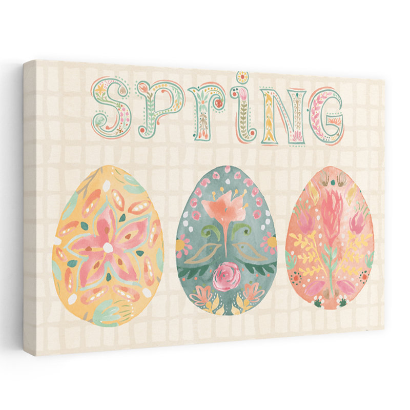 Printemps, chanson, contemporain, bleu, floral, crème, Pâques, H 60 po x l 40 po