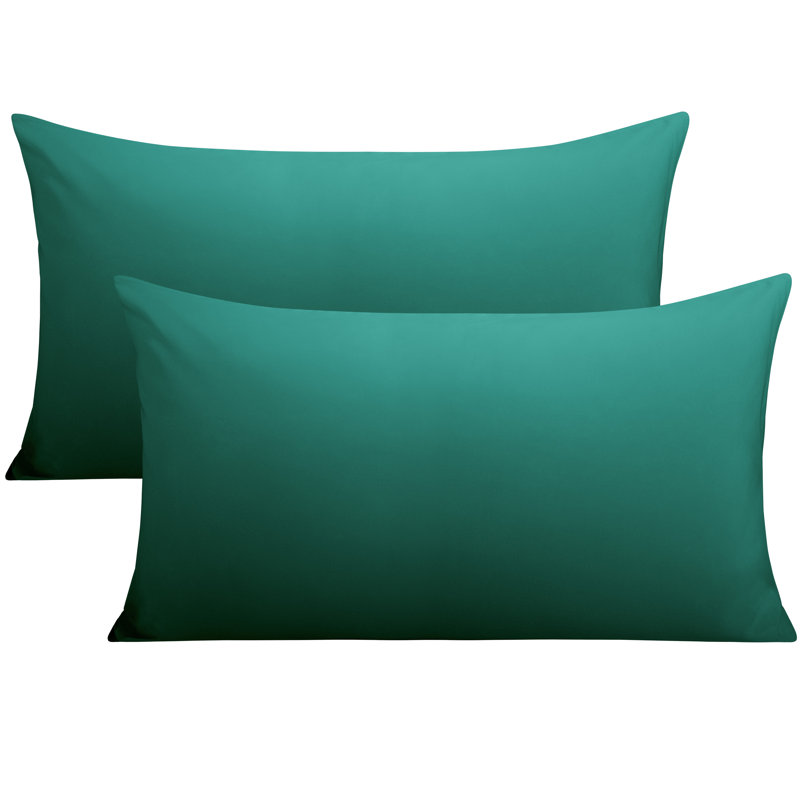 Taies d'oreiller en microfibre brossée avec fermeture à enveloppe, housses de coussin confortables toutes saisons, paquet de 2
