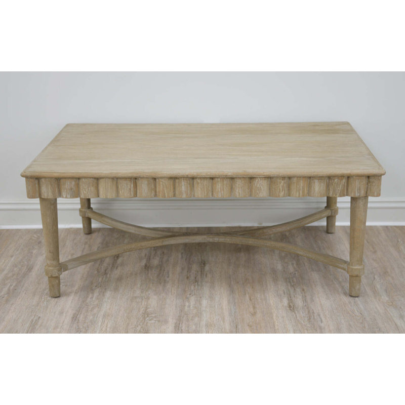 Manos Solid Wood Coffee Table, Natural Oak