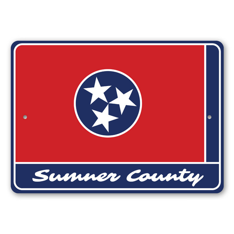 Panneau en aluminium Sumner County Tennessee, H 12 po x l 18 po x P 0,06 po
