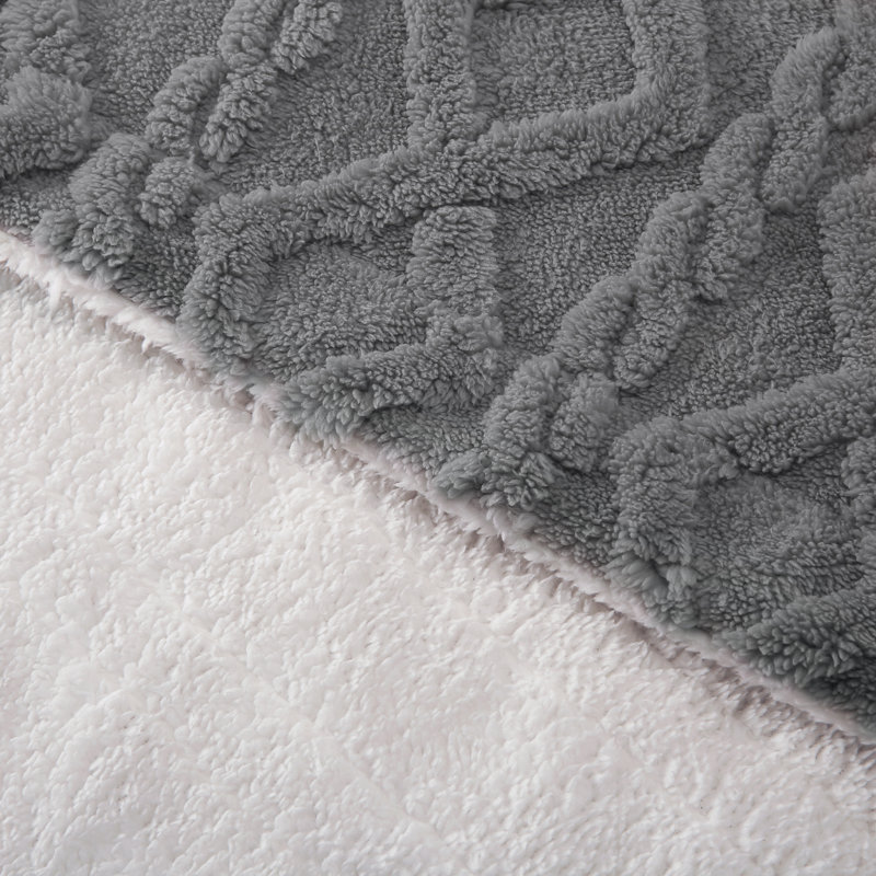 Heated Throw Blanket, Twin, Gray