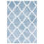 Tapis géométrique bleu / blanc-691507024