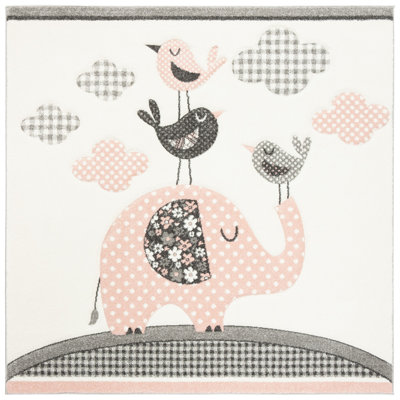 Glantz Geometric Pink/Ivory Area Rug