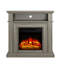 Meuble télé avec foyer électrique brun-gris Farmhouse-503394229