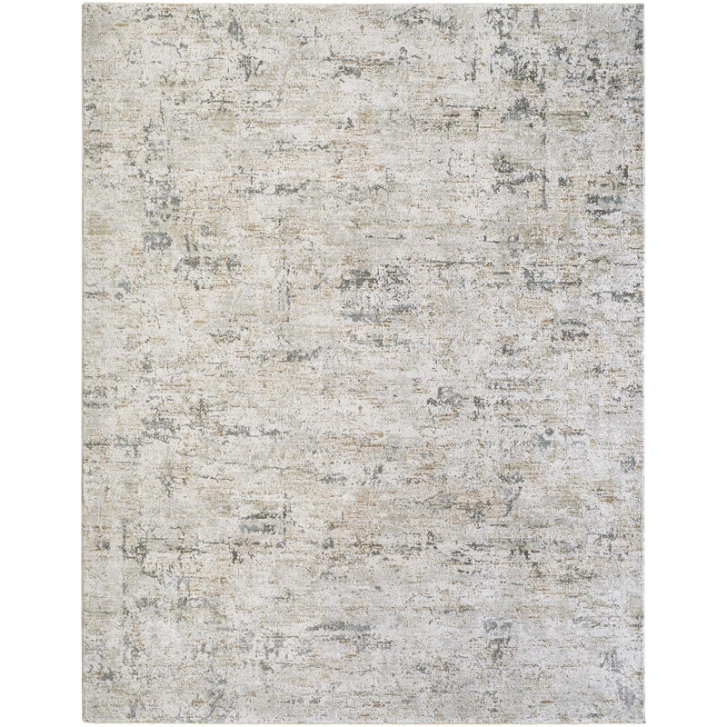 Tapis gris clair / brun moyen Avia, Rectangle 2 pi 7 po x 3 pi 11 po
