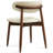 Modern Upholstered Dining Chair, Solid Wood Kitchen Chairs with Padded Seat and Back for Dining Room, Comfortable Design in Beige-1143643975