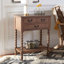 Élégante console en bois 23,5 po Eckfried - Table d'appoint rustique neutre pour le salon ou le vestibule-1342906003