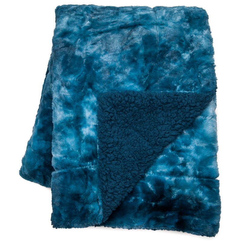 Couverture tissée , Bleu, L 60 po x L 70 po