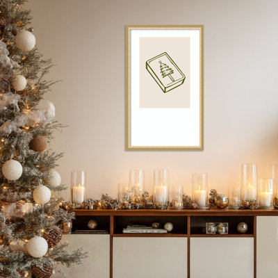 Christmasmatches par Treechild, affiche encadrée en bois