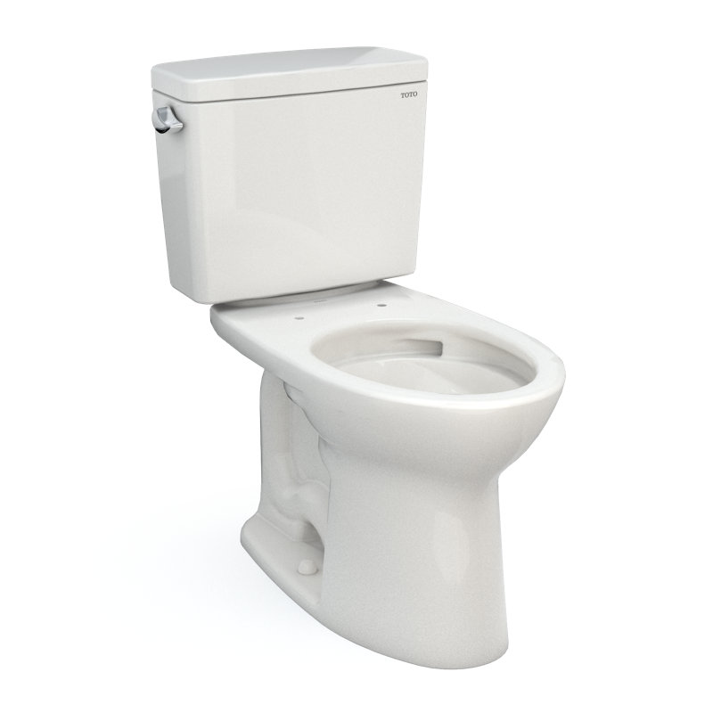 TOTO® Drake® Two-Piece Elongated 1.6 GPF Universal Height TORNADO FLUSH® Toilet with CEFIONTECT®, Colonial White, 12"