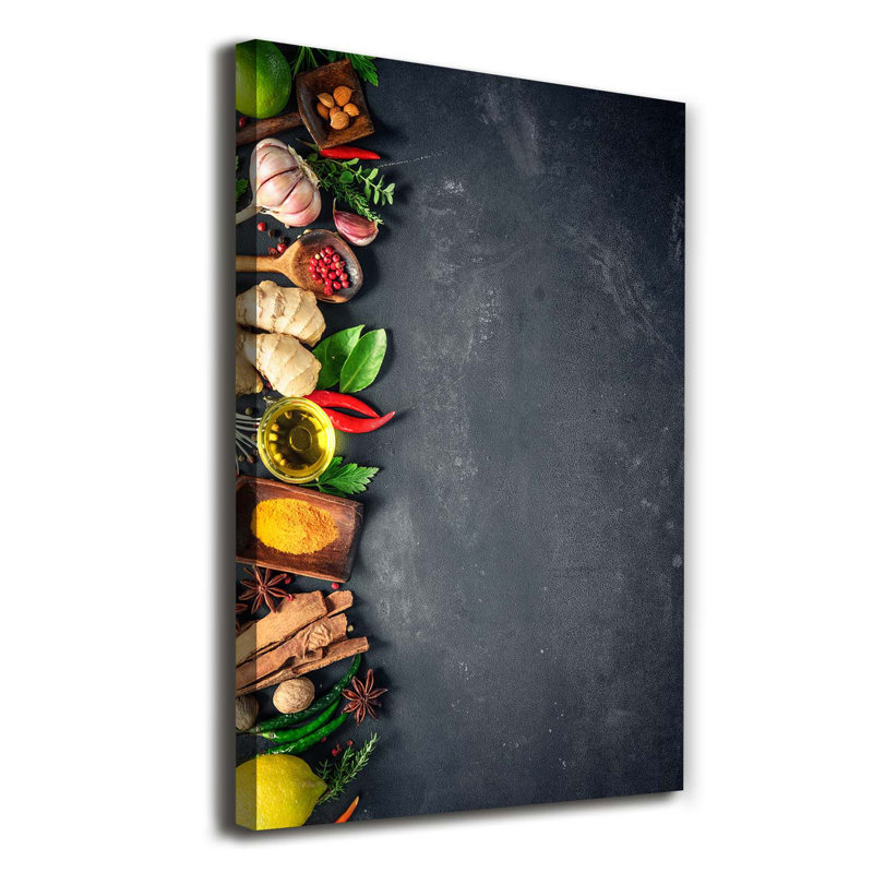 Spices And Herbs - Wrapped Canvas Print