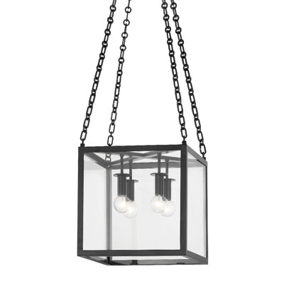 Catskill - Petit luminaire suspendu 4 lumières - Finition fer vieilli