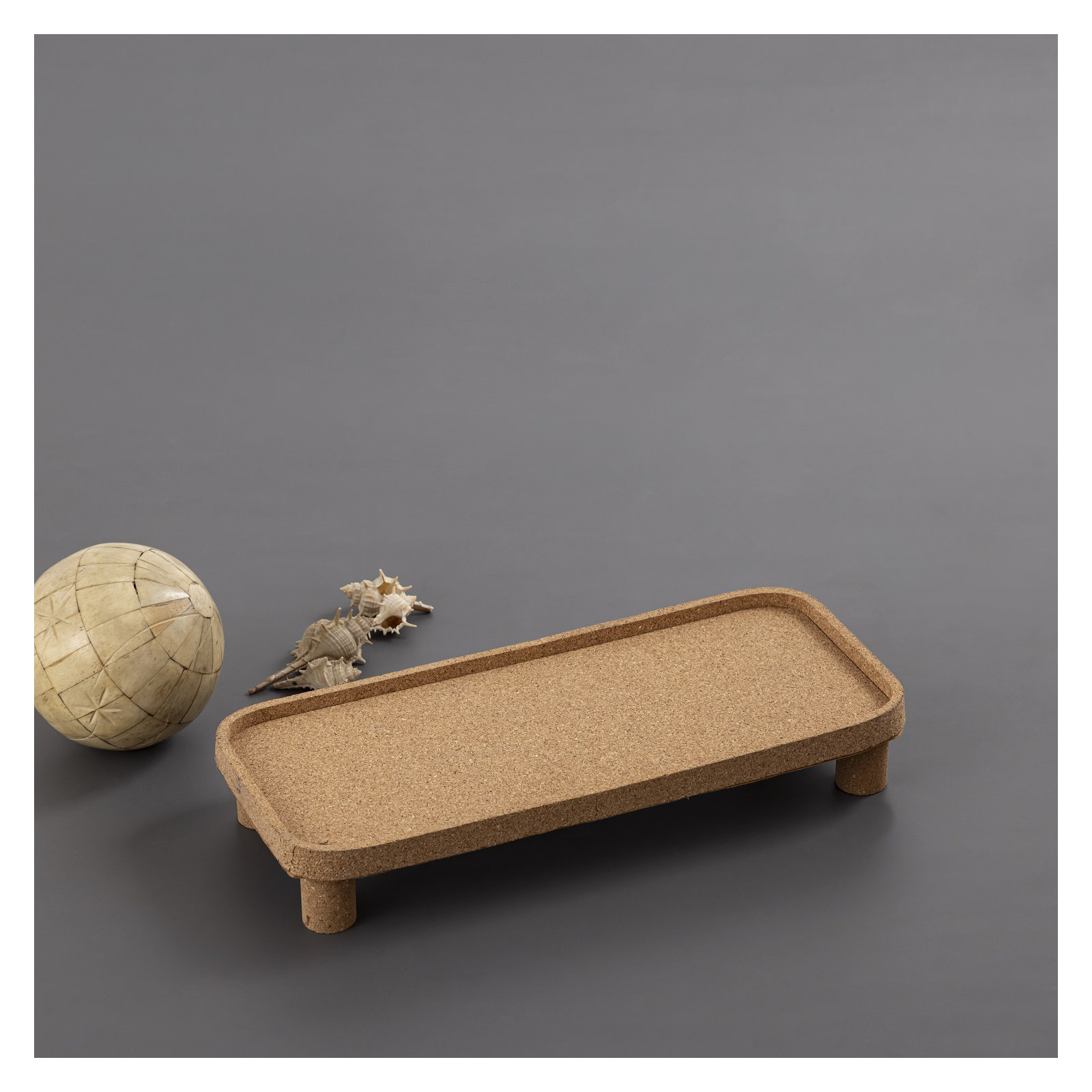 Rectangle Cork Platter Large, 7.5"Wx15.25"Dx2.25"H