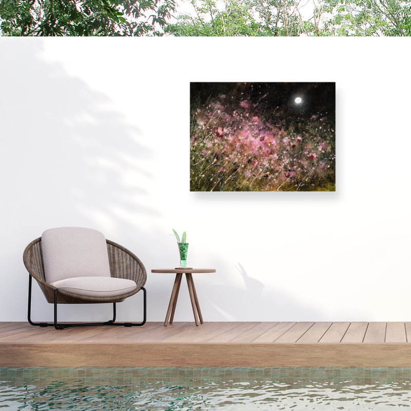Toile d'extérieur Jennifer Taylor Art Rose Nocturne, H 14 po x l 19 po