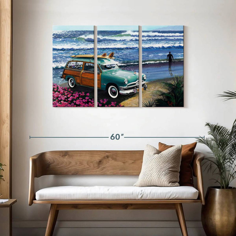 Surf City, peinture, H 28 po x l 45 po
