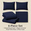 Microfiber Stripe Duvet Complete Set With Striped Pillows & Fitted Sheet-113206107-113206106
