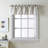 Salerna Striped Tailored 54'' W Window Valance in Gray