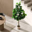 Figuier lyre artificiel de 1,5 m de haut avec pot tressé, faux Ficus lyrata pour espaces intérieurs