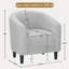 Fauteuil club rembourré en tissu-114882591