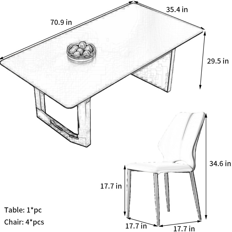 Shuyao, 29.5"H x 70.9"L x 35.4"W