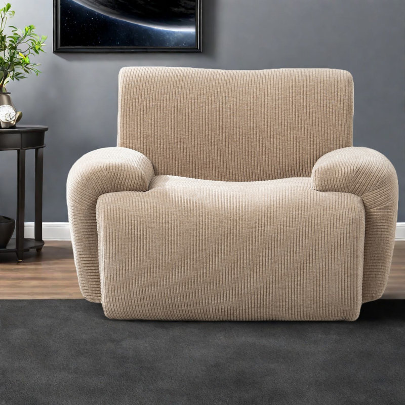 Chaise d'appoint moderne en chenille avec sièges profonds pour le salon