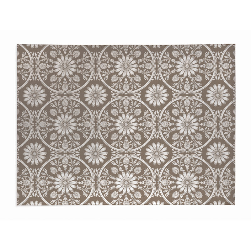 Tapis de bureau Daisy Tile, L 60 po x P 84 po, Brun