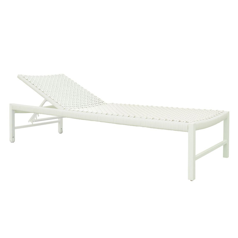 Catherine Outdoor Chaise Lounge, Ivory