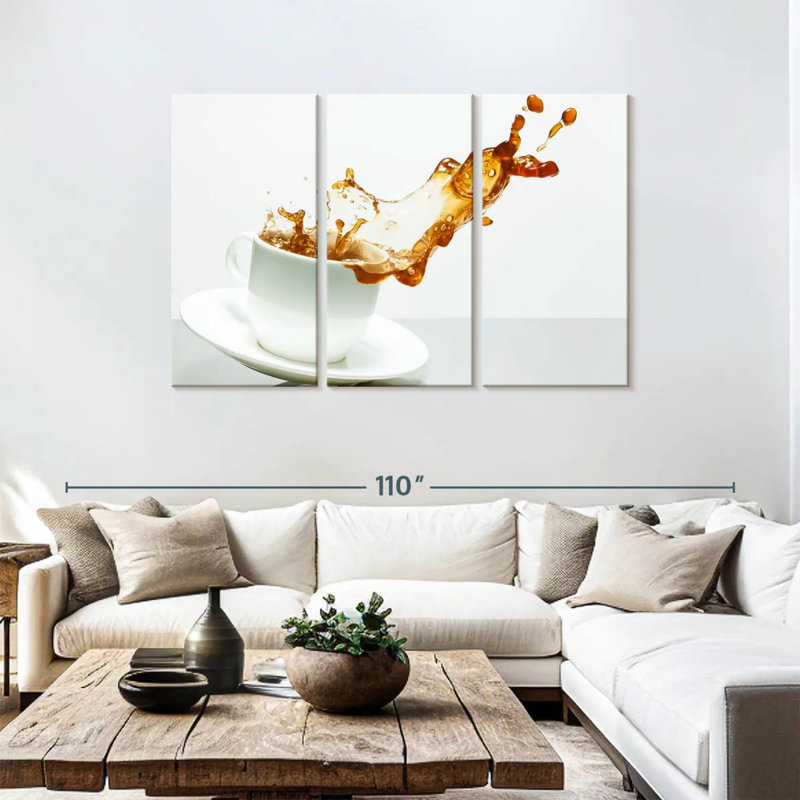 Yarlin Coffee Cup Splash, 48" H x 74" W