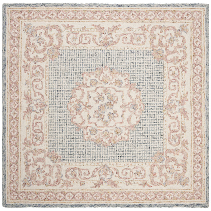 Rizal Hand Tufted Wool Oriental Rug, Square 6'