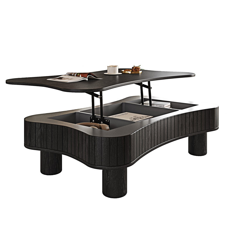 Table basse à plateau relevable, Noir