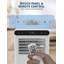 Unité de climatisation portable 4-en-1 avec chaleur 10 000 BTU, couverture de 450 pieds carrés, ventilateur de refroidissement, déshumidificateur, minuterie, oscillation automatique, télécommande