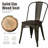 Clooney Counter Stool with Metal Frame
