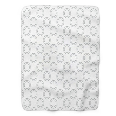 Motif à pois gris - couverture Sherpa de qualité supérieure 1 pièce