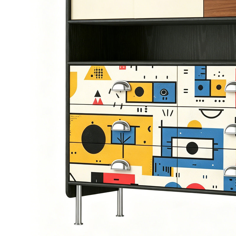 Modern Retro Simple Style Accent Cabinet