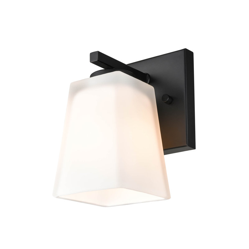 1 lumière 4,5 po Applique murale noir mat