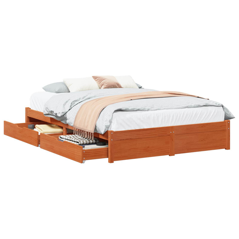Solid Wood Bed, European Kingsize (160 x 200 cm)