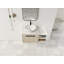 Meuble-lavabo flottant de 36 po au design moderne avec lavabo d'art en céramique, plaque de pierre plate et petites tablettes de rangement, porte à fermeture douce, ensemble KD-125515441