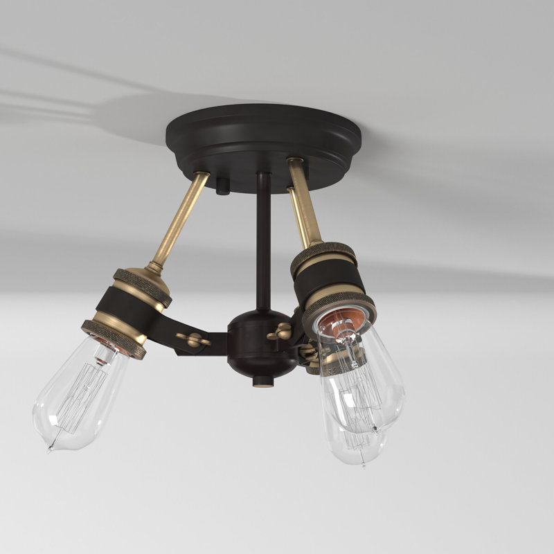 Plafonnier semi-encastré 3 lumières 13 po