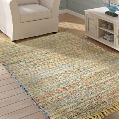 Weekley Rug Hand Woven Cotton Striped Rug