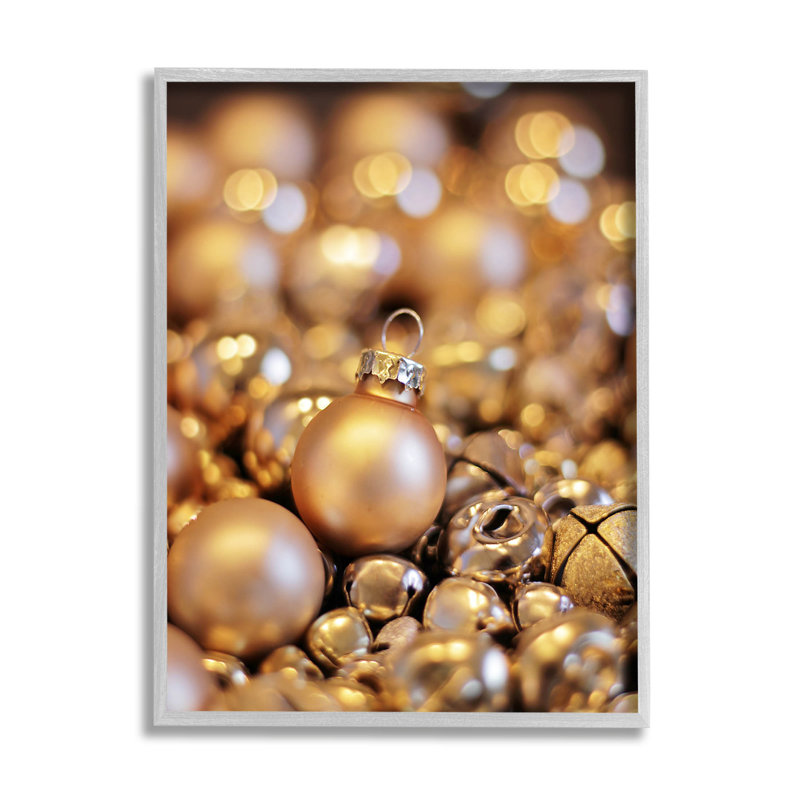 Ornements de Noël brillants Cloches at-259, H 20 po x l 16 po x P 1,5 po, Estampe numérique Farmhouse