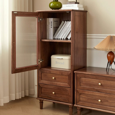 Small Glass Single-Door Accent Cabinet