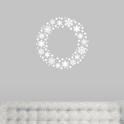 Décalcomanie murale couronne flocon de neige