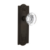 Meadows Plate with Round Clear Crystal Door Knob