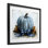 «Blue Pumpkin with Bow», reproduction encadrée sous verre, design by Creative Studio
