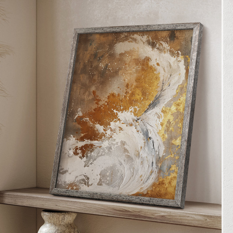 ABSTRACT Series CD XXXIV, reproduction encadrée - bois massif, H 30 po x l 24 po