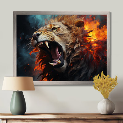 Lions Roaring Echoes I - Lion Wall Art For Living Room