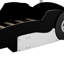 Lit plateforme simple en forme de voiture de course avec roulettes, noir (VIEUX SKU: WF311965AAB)-1615142108