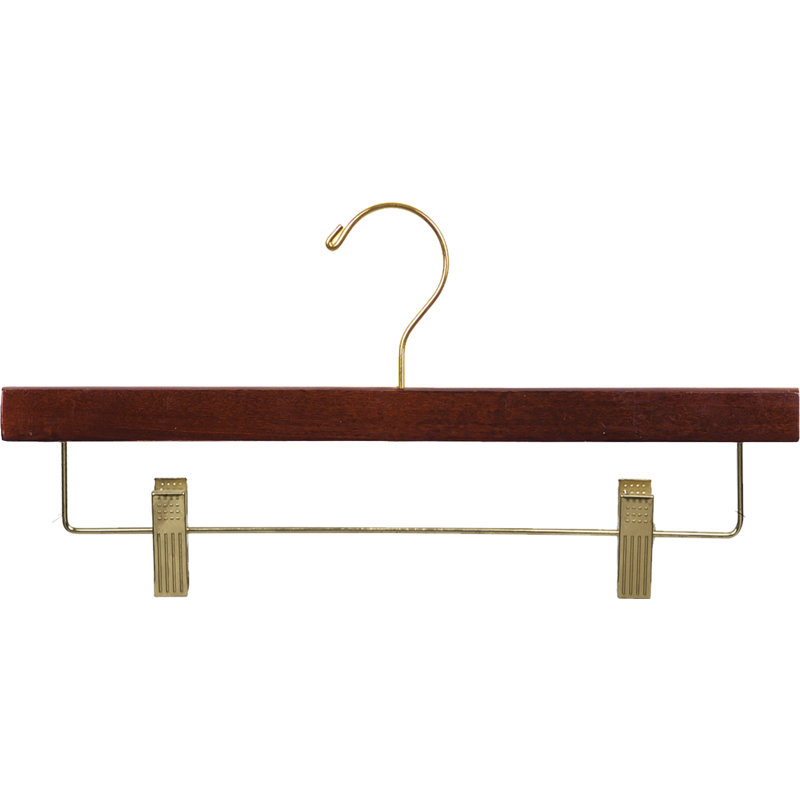 Cintre pour pantalons Winon, Noyer / Laiton